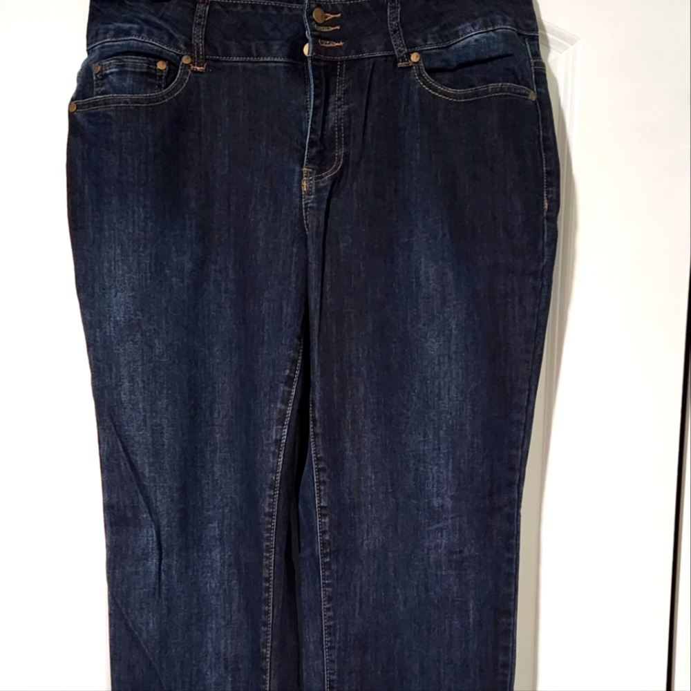 Ashley Stewart modern straight leg jeans size 14T